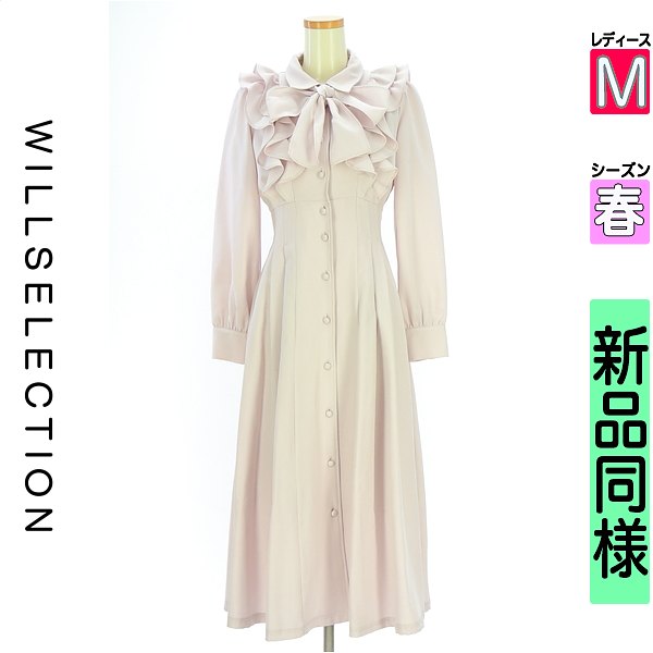 ウィルセレクション WILLSELECTION 衣装 上衣 レディース 春 長袖 サクラ色 M レースアップフリルロングワンピース 【中古】【古着】【一般受け】
