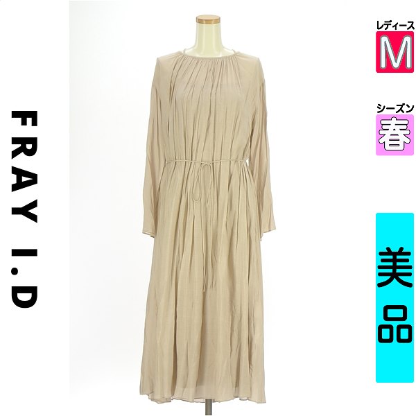 フレイアイディー FRAY I.D 衣装 上衣 レディース 春 長袖 ベージュ M 胴締め付き添い人前後2WAYレースアップワンピ 【中古】【古着】【一般受け】