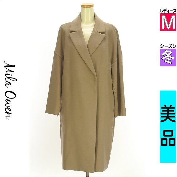 ＼挙げ句の果て30第四次元押さえる★全品30%OFF引き換え証／ ミラオーウェン Mila Owen 厚地の外套 レディース 冬  赤銅色 M テーラードロングコート 【中古】【古着】【新着】百貨店SALE
