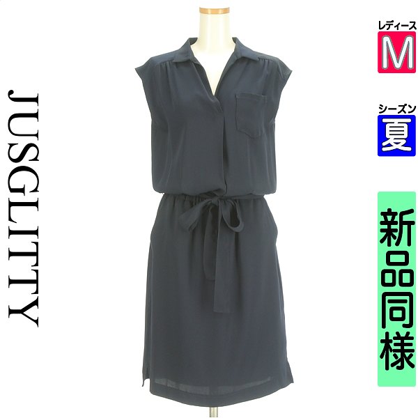 ＼お買い物マラソンP2倍／ ジャスグリッティー JUSGLITTY ワンピース チュニック レディース 夏 ノースリーブ 紺色/ネイビー M ノースリスキッパーワンピース 【中古】【古着】【新着】｜ブランド古着のファレット