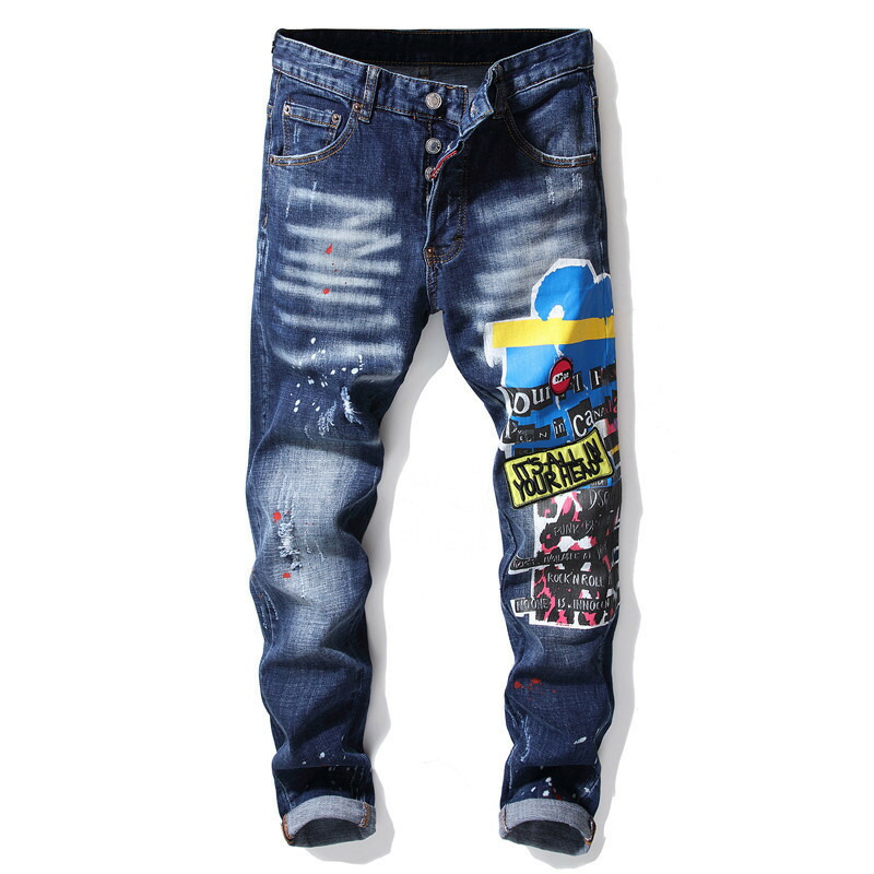 ストリート系 ワイドデニム ロング丈 ペイント加工 カジュアル 楽天市場】送料込 送料無料 個性派必見！メンズカジュアル