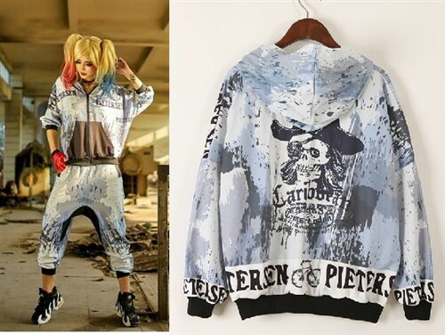 楽天市場 ダンサー ストリート系 原宿系 個性派ファッション オラオラ系 インパクトありのドクロプリントデザイン パーカー トップス 骸骨 Fallinangels