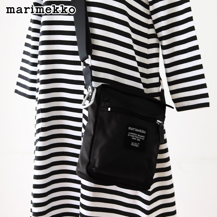 マリメッコ 現ナマ＆持ちはこび ショルダーバッグ / 黒いこと marimekko Roadie Cash \u0026 Carry shoulder bag 【 定まり売りわたす店 】【 熨斗不可/電子メール便不可】