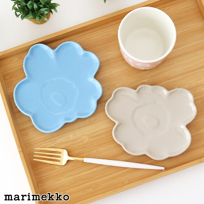 マリメッコ ウニッコ シェイプ 一皿 13糎 2枚仕掛ける  / 忘れな草×石ころお召しもの marimekko Unikko Shape plate 2pcs  【 置き目売りわたす店 】【 電子メール便不可 】