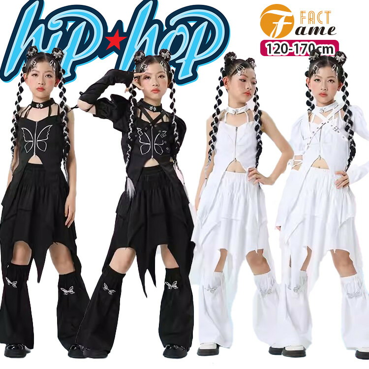 【かよちん様】ダンス衣装2セット セットアップ 長袖トップス スカーチョ 黒 ブラック ワイドパンツ へそ