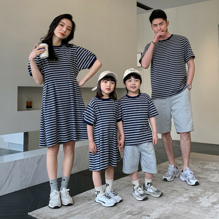 本物新品保証 親子 ペアルック リンクコーデ 親子セット 親子コーデ お揃い Tシャツ 半袖 トップス 家族 おそろい 服 韓国ファッション ワンピース おしゃれ 親子ペア ルック プレゼント 彼女 彼氏 出かけ着 子供服 母の日 Qdtek Vn