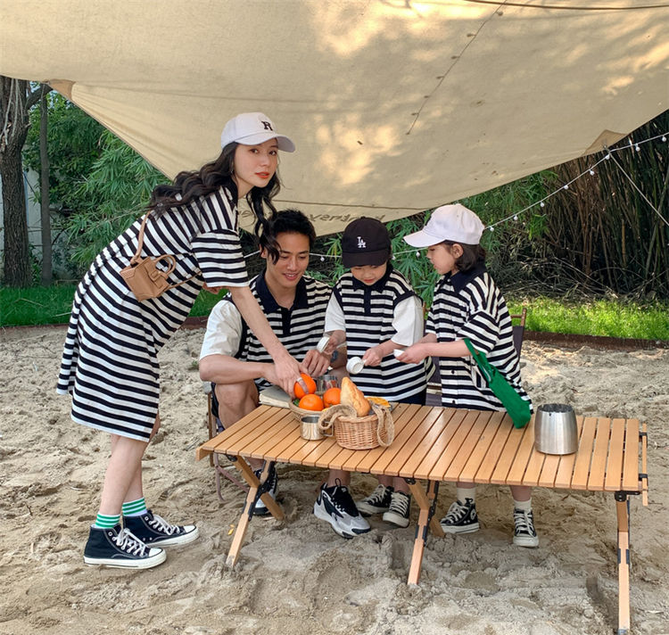 22 夏 家族 おそろい服 メンズ ワンピース レディース ママと娘 リンクコーデ 親子服 親子ペアルック 父と息子 ポロシャツ