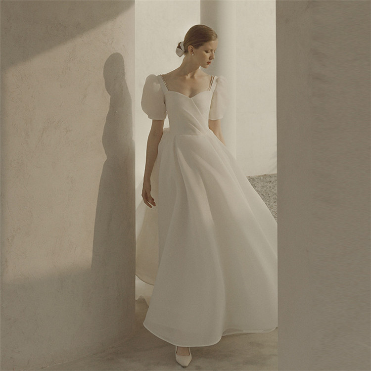 嫁娶御召物 二次クラブ 招パーティドレス 赤裸裸 壱ピース ロングドレス 編み上げ フレンチ為来たり 閑麗 花女君ドレス お呼ばれ 二次会ドレス ピアノ触れ込む会 ハイウェスト 着痩せ 韓国 二次会 興行宴 嫁くお祝い オシャレ 重い号数 白妙 花よめドレス ウエッディング