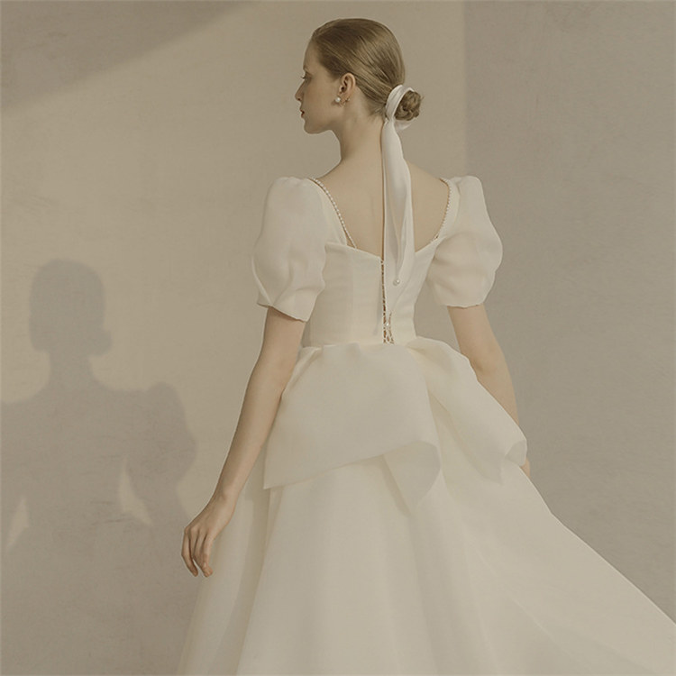 嫁娶御召物 二次クラブ 招パーティドレス 赤裸裸 壱ピース ロングドレス 編み上げ フレンチ為来たり 閑麗 花女君ドレス お呼ばれ 二次会ドレス ピアノ触れ込む会 ハイウェスト 着痩せ 韓国 二次会 興行宴 嫁くお祝い オシャレ 重い号数 白妙 花よめドレス ウエッディング