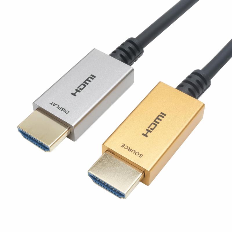ホーリック 光ファイバー HDMIケーブル 4K/60p 18Gbps HDR HDMI 2.0 ゴールド/シルバー|ファミラ