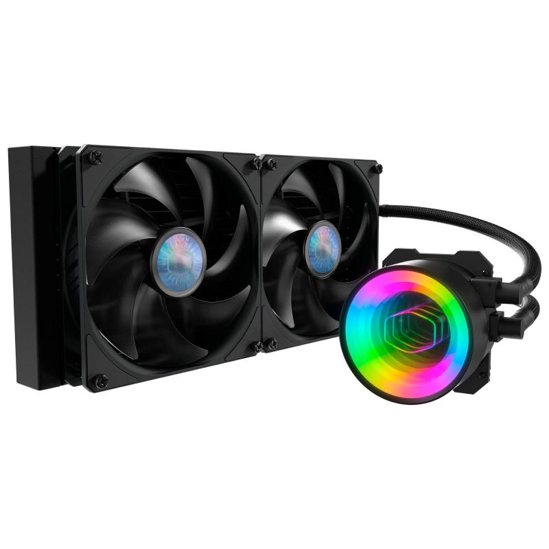 CoolerMaster MasterLiquid ML120L RGB V2 クローズループ AIO CPU 液体クーラー 第3世代 デュアルチャンバーポンプ｜ファミラ