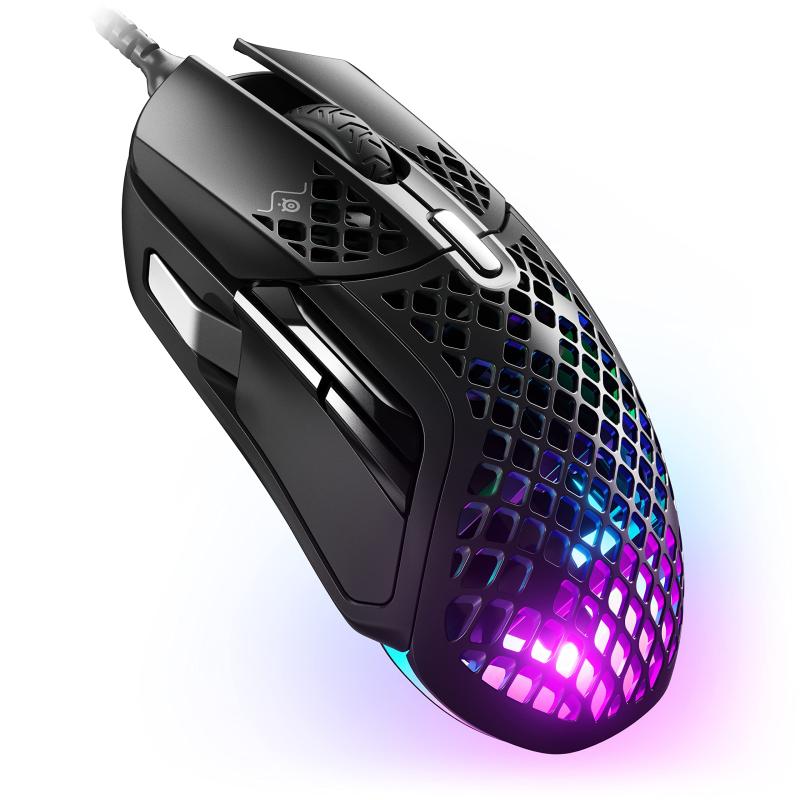 SteelSeries USB ゲーミングマウス 有線 Aerox 5 超軽量 9ボタン 高速反応 長時間使用可能 TRUEMOVE AIRセンサー搭載 62401 ブラック｜ファミラ