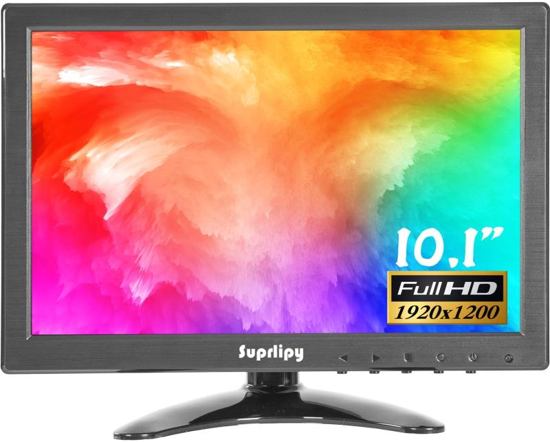 Suprlipy HDMIモニター IPSハウジング LCDディスプレイスクリーン HDMI VGA AV BNC入力に対応 リモコン 内蔵スピーカー付属 PC 防犯カメラ ゲーム機用|ファミラ