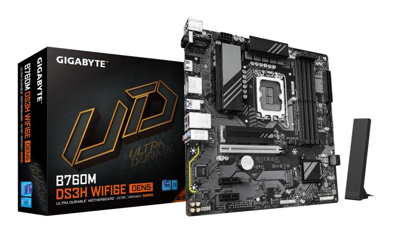 GIGABYTE B760M DS3H WIFI6E GEN5 Micro-ATXマザーボード MB6763|ファミラ