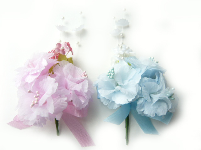 楽天市場 造花 胸花 可愛いアザレアのコサージュ７ ８ 安全ピンつき てづくり 手芸 ファミリアミア