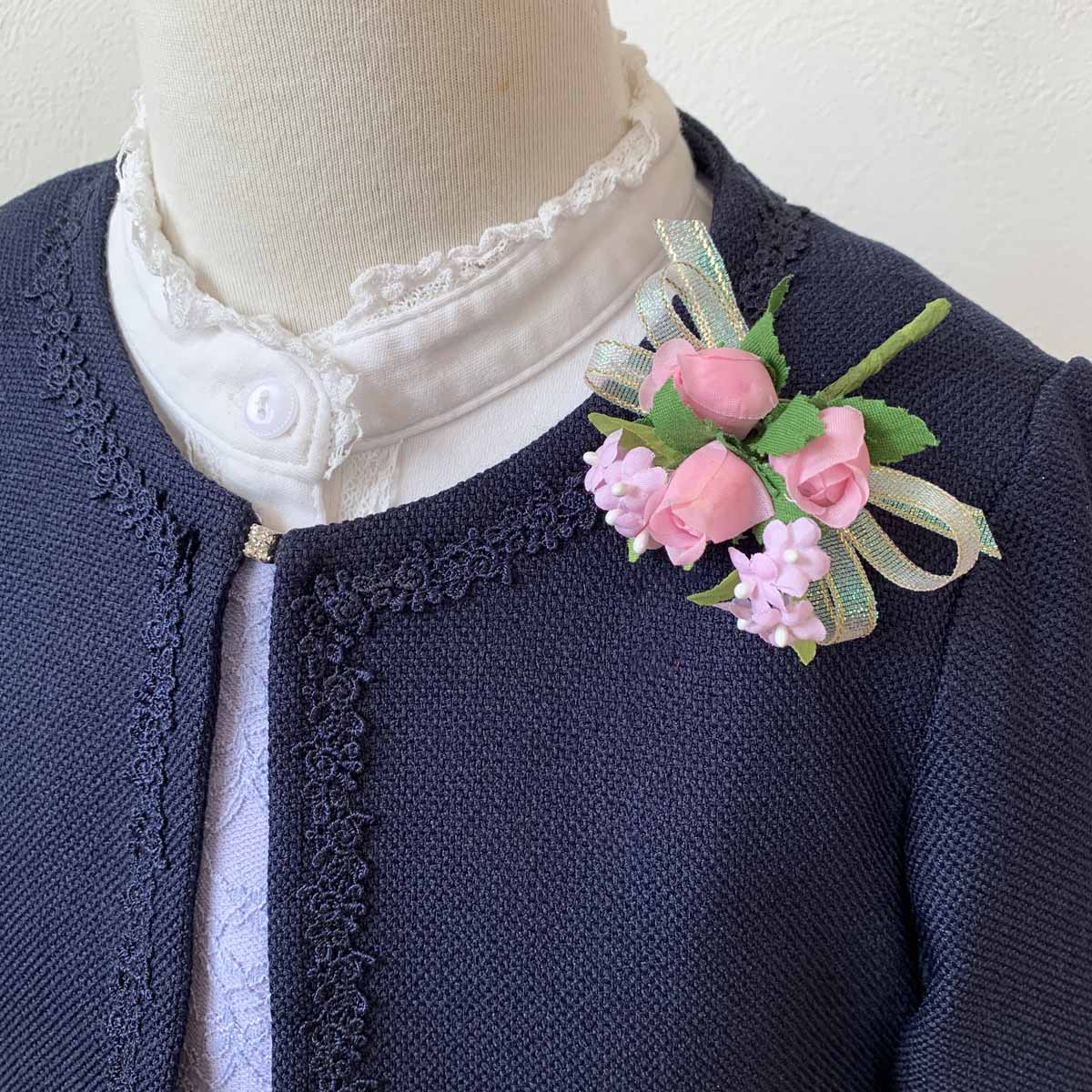 楽天市場 コサージュ 手作り キット 簡単 卒園 入園 卒業 入学 に 金のエッヂ パールリボン てづくり 手芸 ファミリアミア