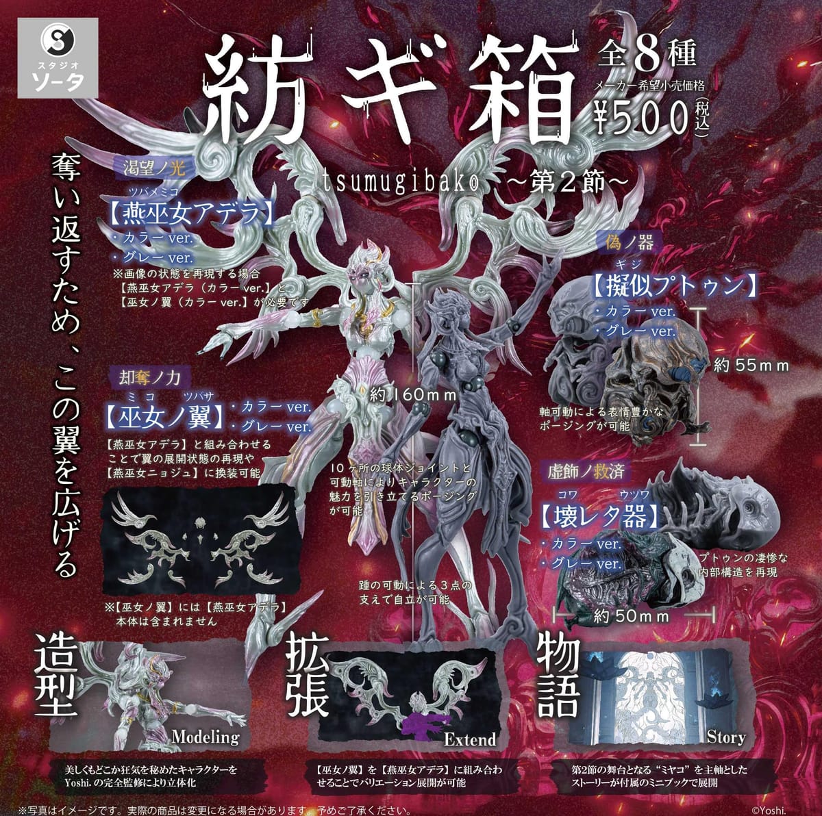 紡ギ箱 第2節 [全8種セット(フルコンプ)] ガチャガチャ カプセルトイ