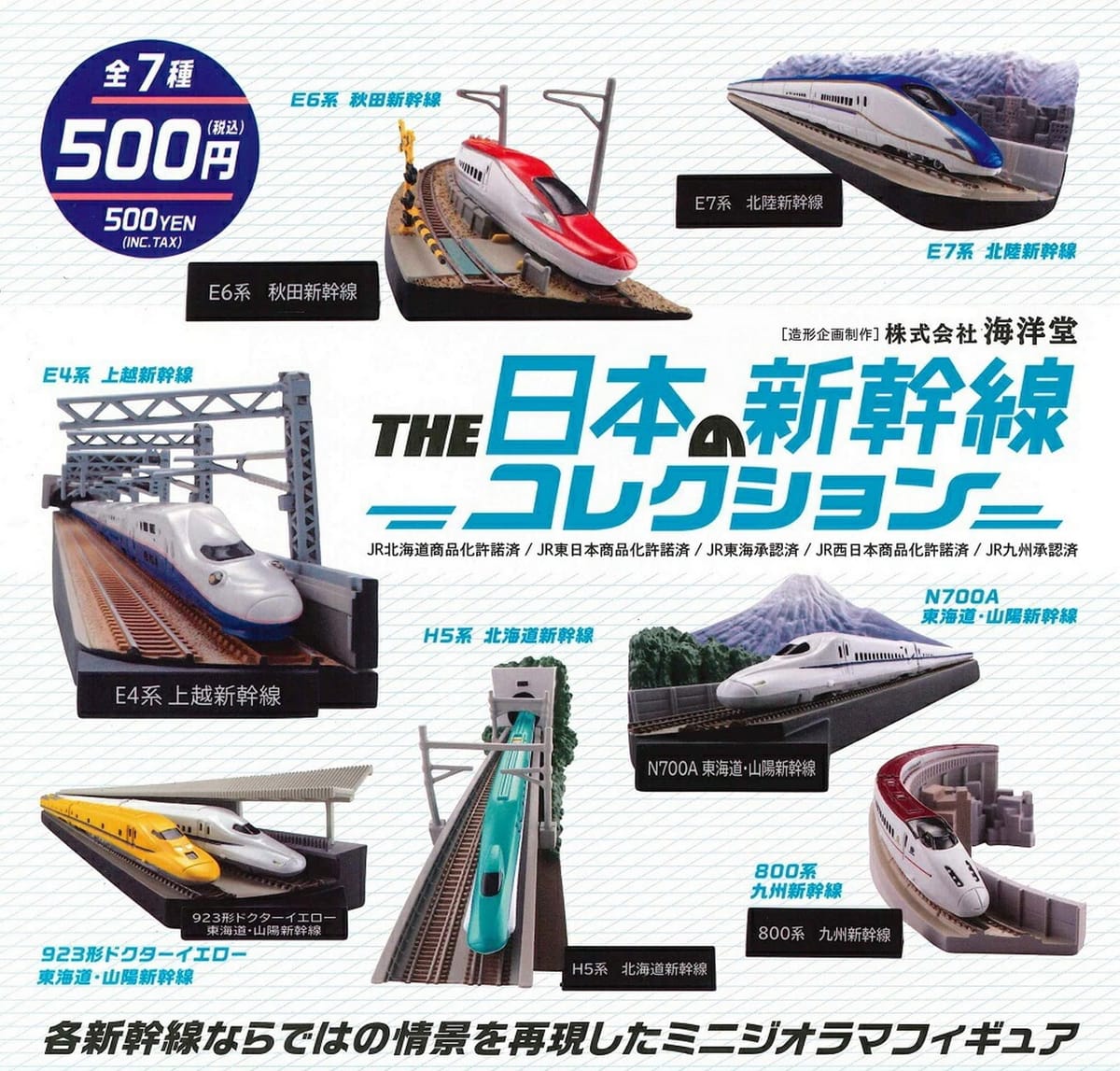 ケンエレファント THE 日本の新幹線コレクション カプセル版 × 全7種セット フルコンプ ガチャガチャ カプセルトイ