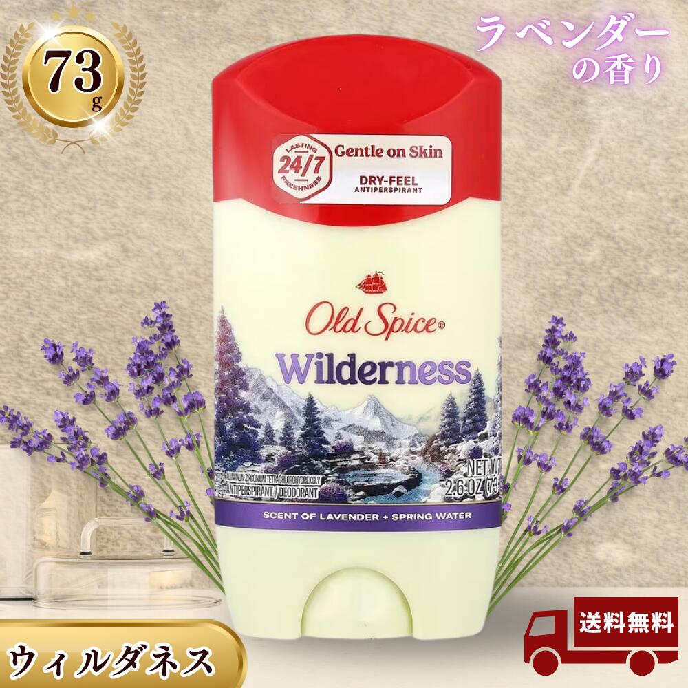オールドスパイス ウィルダネス フレッシャー コレクション ワイルドネス インビジブル ソリッド デオドラントOld Spice Fresher Collection Wilderness Invisible Solid Deodorant 2.6oz 7g ラベンダー&スプリングウォーター 母の日 ホワイトデー画像