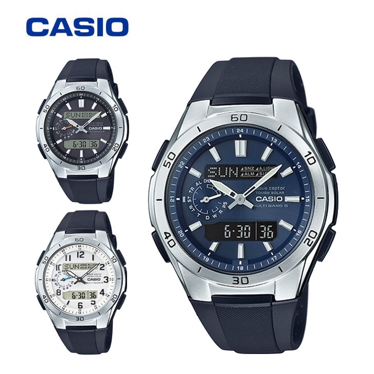 【尖んがり7倍】CASIO カシオ wave ceptor ウェーブセプター 成人男性 ソーラー電磁波 ウオッチ WVA-M650 アナログ 御覧になる メンズ 成人男性 差し上げ物 ラッピング 父の日