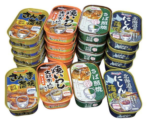お魚惣菜バラエティ缶詰 4種 さば照焼 焼いわし さんま蒲焼 にしん蒲焼 各100g 計20缶