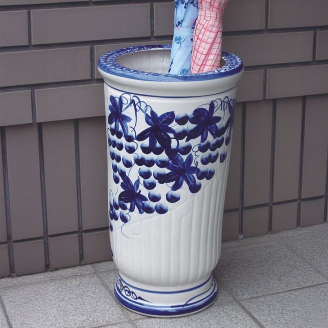 楽天市場】□スペイン陶器□【送料無料】ハエン傘立てG＆Bフラワー