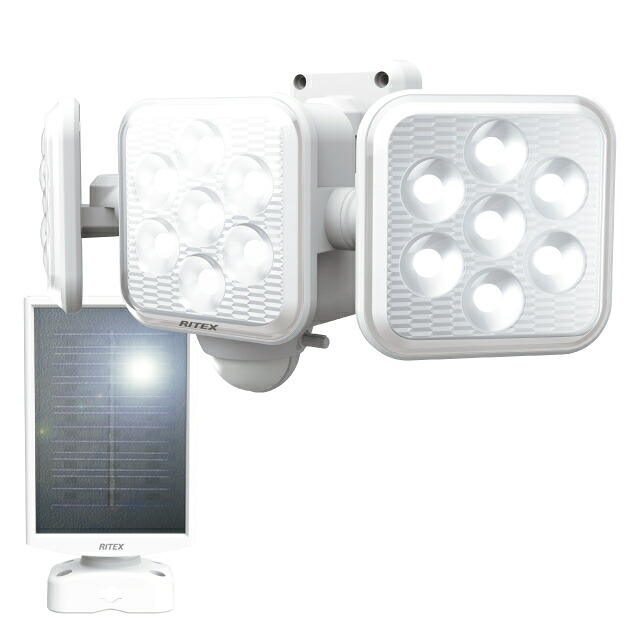 【貨物輸送無料】 musashi(ムサシ) ライテックス  5W×3灯 無償性手式LEDソーラーセンサーライト S-330L