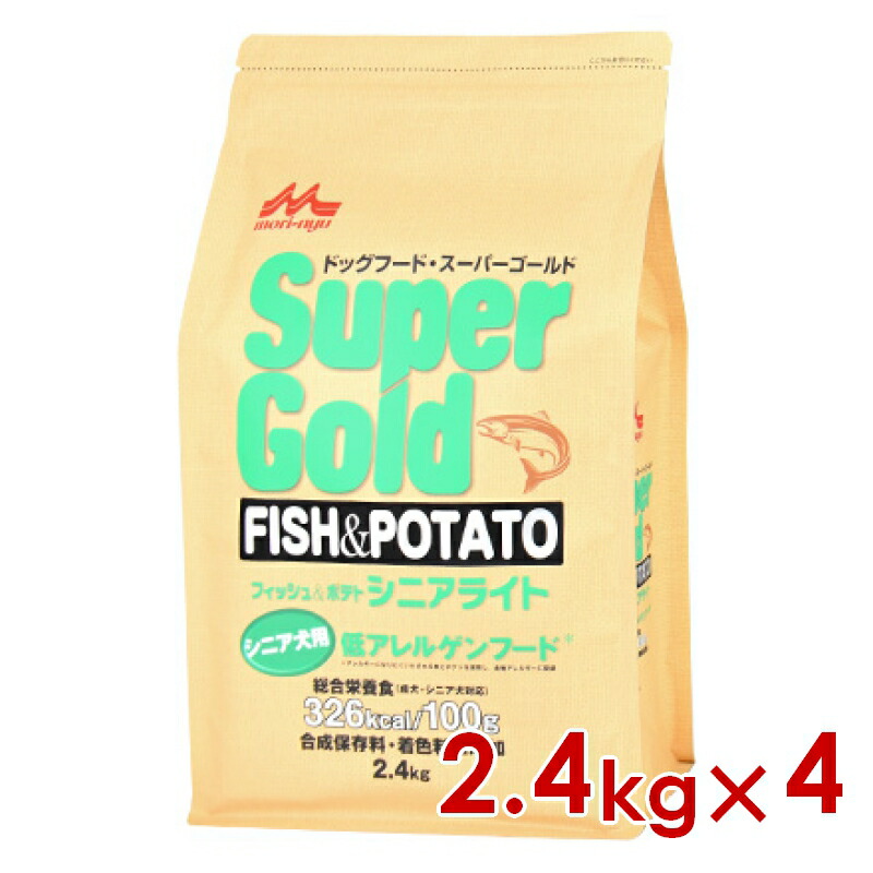 ◆299円OFFクーポン券◆森乳サンワールド 百貨店ゴールド 魚族＆ジャガタラ芋 年がしらともし火 年がしら犬用 2.4kg ×4 (s7810008)