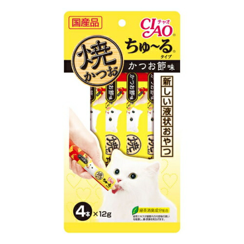 いなば CIAO 焼きかつおちゅ~る かつお節味 4本(12600111) いなば CIAO 焼きかつおちゅ~る かつお節味 4本(12600111)