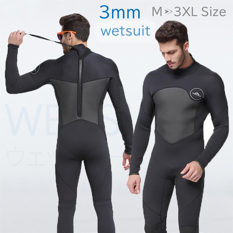 ウェットスーツ 3mm メンズ フルスーツ 胸スキン ロングスリーブ ダイビング サーフィン sup サップ 海 シュノーケリング ネオプレン生地 日焼けの対策｜ファミリーストークショップ