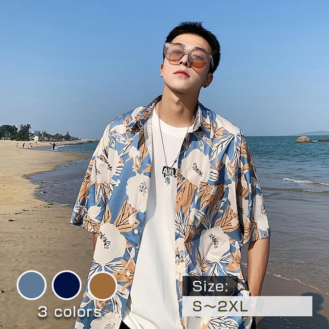 アロハシャツ メンズ 夏服 半袖 おしゃれ 10代/20代/30代 韓国 ブランド かわいい レディース 男性 トップス カジュアルシャツ 花柄
