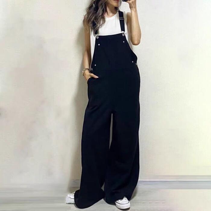 サロペットパンツ パンツ オーバーオール オールインワン レディース きれいめ カジュアル 大人可愛い 春 夏 秋 冬 ノースリーブ ロング丈 ブラック 黒 20代 30代 40代 50代 S M L XL 2XL 3XL 4XL 5XL 5,685円