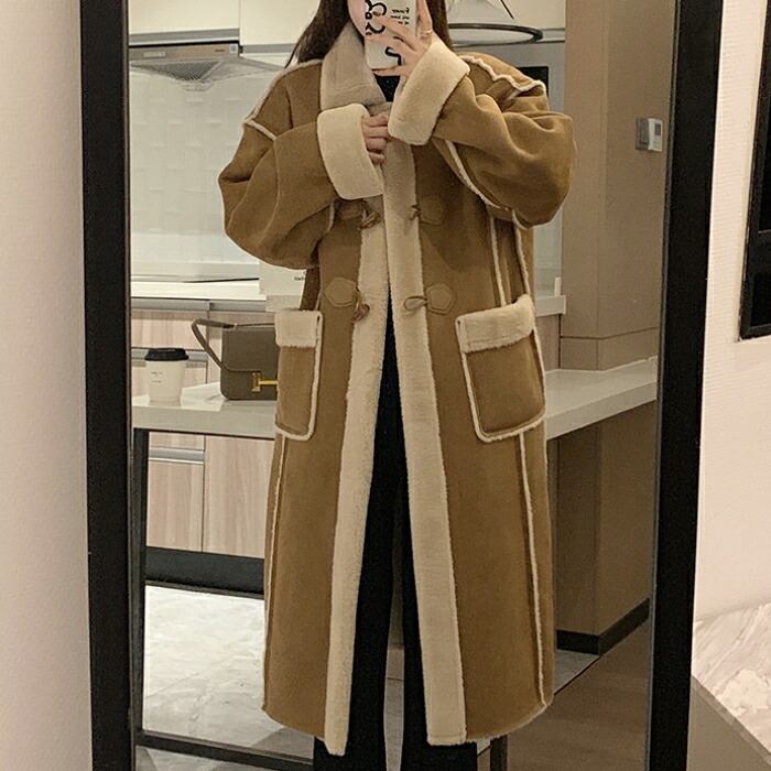 楽天市場】アウター ボア コート ジャケット ムートン ダッフルコート