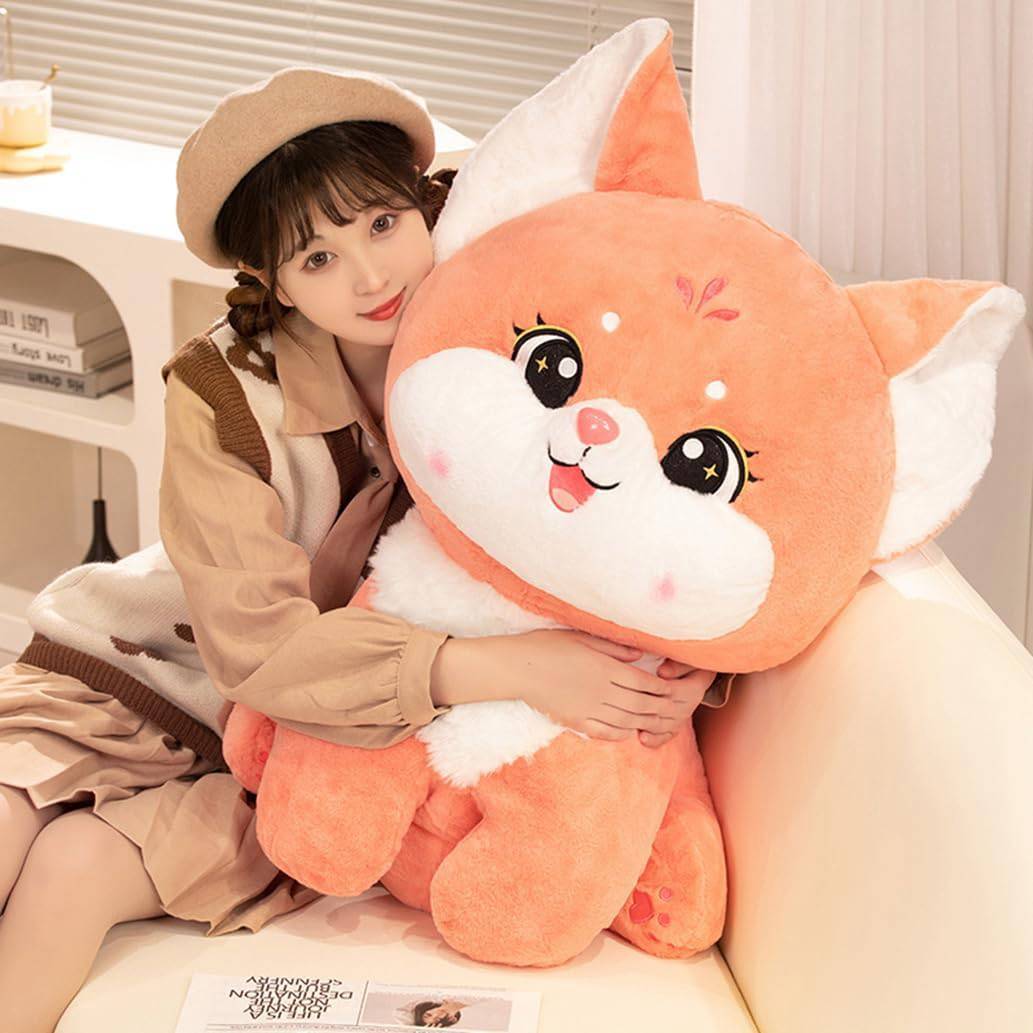 キツネ 抱き枕 アニマル ぬいぐるみ 狐 動物 大きい 人形 抱きまくら おもちゃ もちもち ふわふわ 抱きまくら ぬいぐるみ やわらか かわいい 癒し 寝添え ピンク プレゼント ソファーストトイ