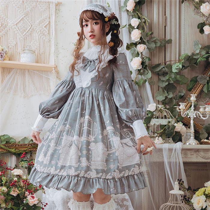日常 夢かわいい フリル襟 忘年会 レース 蝶結び付き 通勤 膝丈スカー お姫様 学園祭 Lolitaワンピース 少女 エプロン レディース イベント ロリータ風 文化会 ドレス 通学 茶会