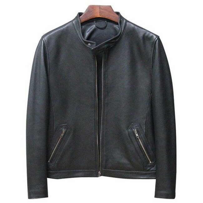 羊革製ジャケット 革ジャン カッコイイ スタンドカラー ライダースジャケット 本革ジャケット 防風 送料無料 アウター 防寒 レザーコート|ファミリーストークショップ