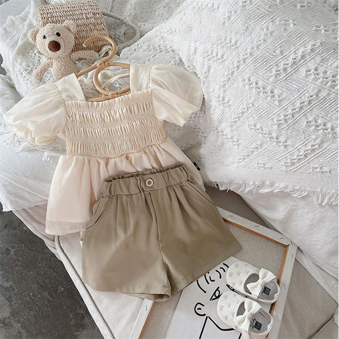 小児3点セット 長袖ワンピース 長袖ブラウス 長袖ブラウス&長パンツ