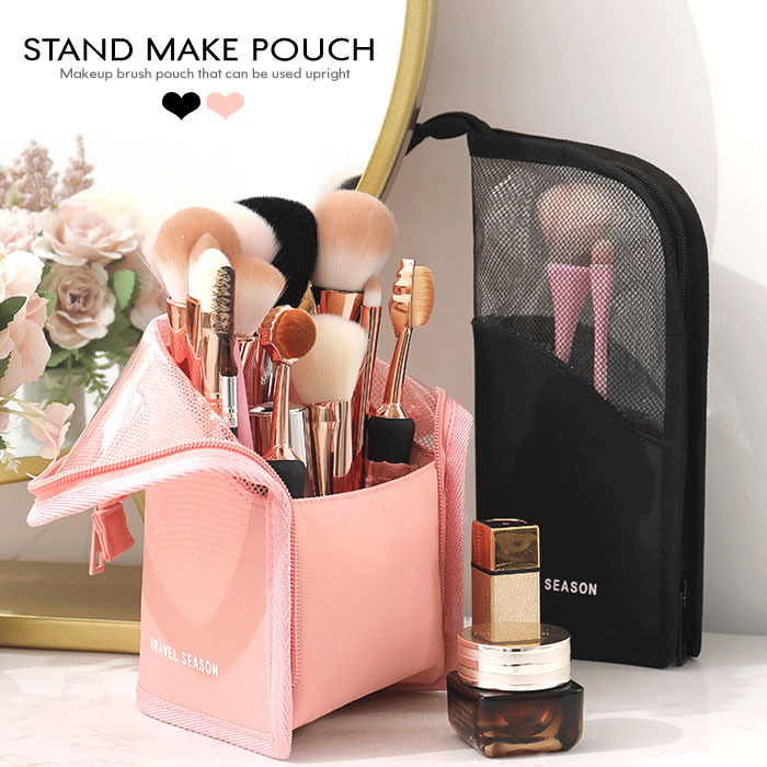 楽天市場】【楽天1位】 化粧ポーチ メイクブラシポーチ コスメ