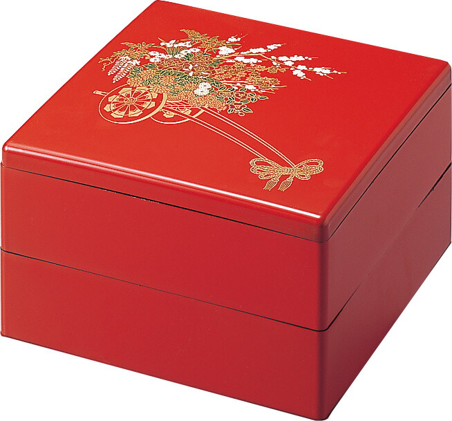 楽天市場】木曽塗角二段重 日本製 木 木製重箱 重箱 二段重 2段 角重