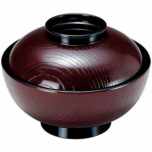 4.5寸 木目雑煮椀 溜 TA 業務用 飲食店｜ファミリースタイル２