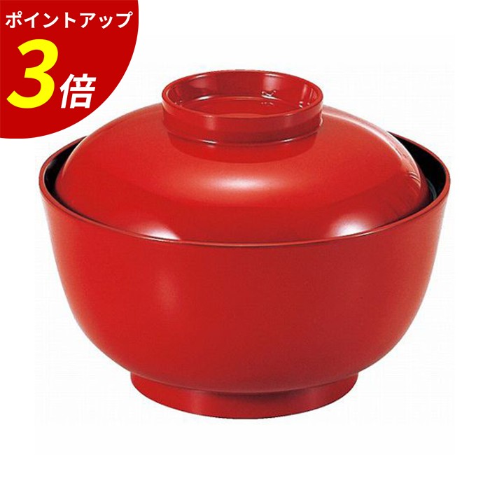 【P3倍★SALE期間限定】千鳥椀（大） 朱内黒 TA 業務用 飲食店｜ファミリースタイル２
