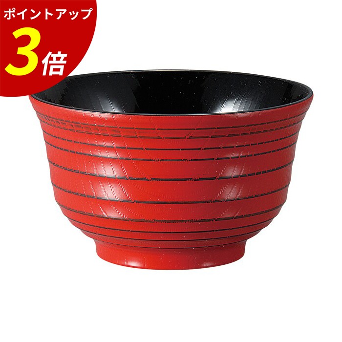 【P3倍★SALE期間限定】超耐熱18.3cm千段多用丼 根来内黒 電子レンジ対応 食洗機対応 日本製 どんぶり椀 丼もの 業務用 飲食店