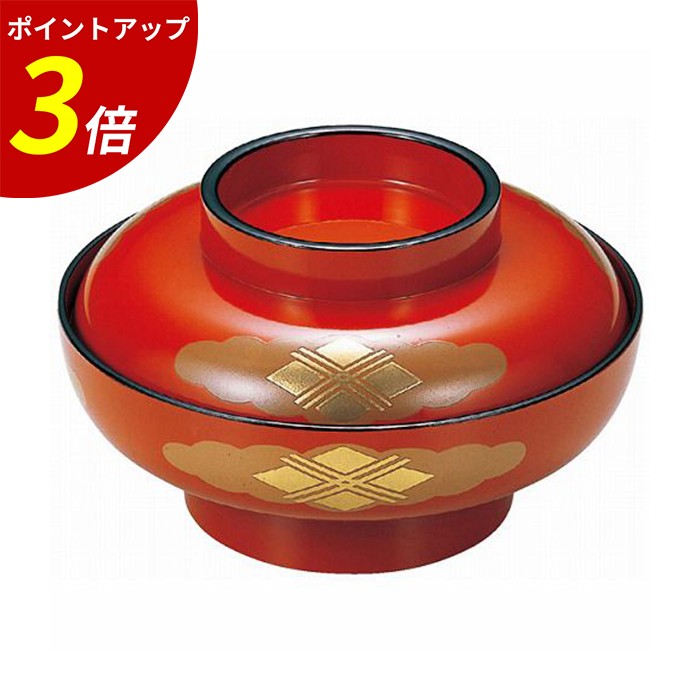 【P3倍★SALE期間限定】5.5寸 高野椀 正法寺内朱 A 蓋付き 丼 懐石料理 食器 業務用 飲食店