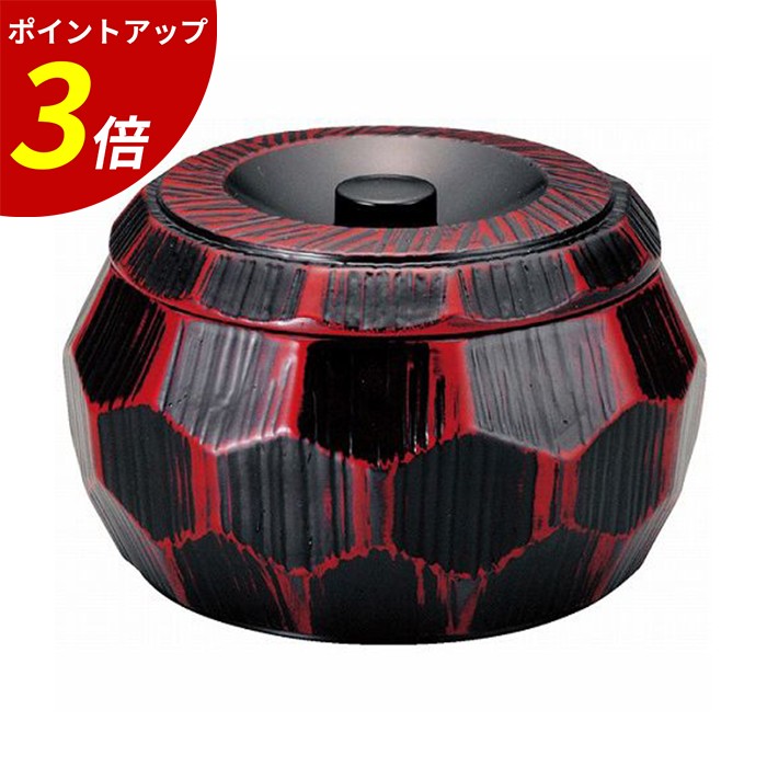 【P3倍★SALE期間限定】ひつまぶし 丼 ｜ 鰻 うなぎ 器 うなぎ容器 うな重 容器 うな重箱 うな重重箱 丼重 おひつ 飯器 蓋付き 日本製 越前塗 業務用 業務用食器 和食器 ｜ はつり亀甲丼 曙（内黒）福井クラフト