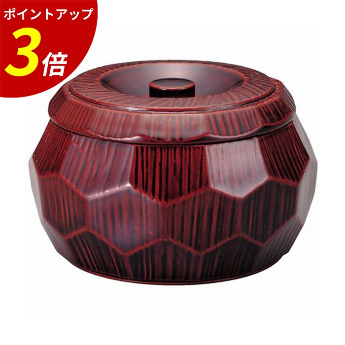 【P3倍★SALE期間限定】ひつまぶし 丼 ｜ 鰻 うなぎ 器 うなぎ容器 うな重 容器 うな重箱 うな重重箱 丼重 おひつ 飯器 蓋付き 日本製 越前塗 業務用 業務用食器 和食器 ｜ はつり亀甲丼 本漆調溜塗（内黒） A 福井クラフト