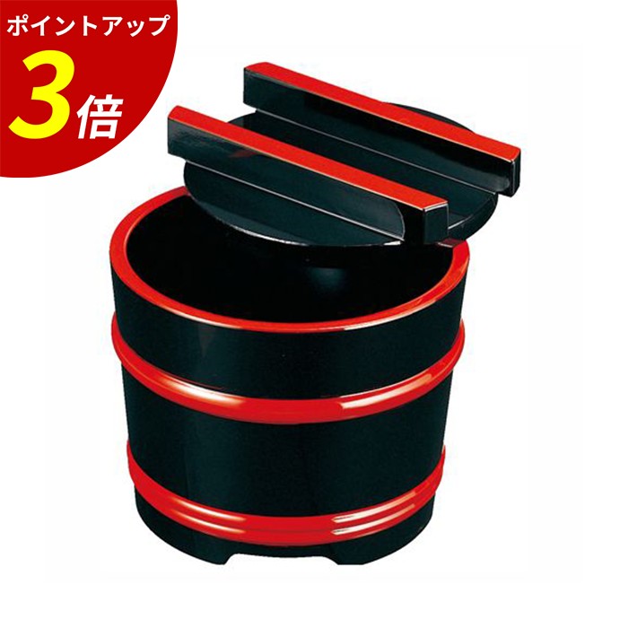 【P3倍★SALE期間限定】DX釜あげ（小） 黒に朱ひも M 業務用 飲食店｜ファミリースタイル２