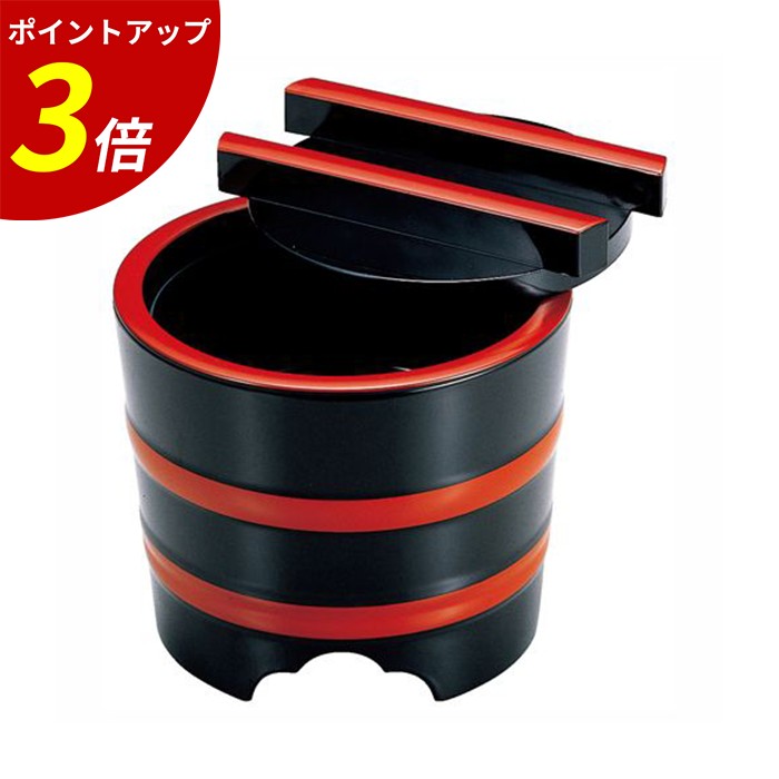 【P3倍★SALE期間限定】DX釜あげ 黒に朱ひも 浅タイプ A 業務用 飲食店｜ファミリースタイル２