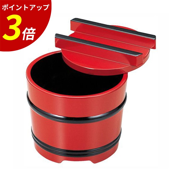 【P3倍★SALE期間限定】DX釜あげ（小） 朱に黒ひも M 業務用 飲食店