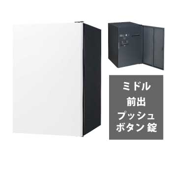 【日時指定可】宅配BOXコンボ フラット　ミドル前出　プッシュボタン錠（扉：漆喰ホワイト）　CTN4120 ※※ パナソニック CTN4120RWSF CTN4120LWSF 宅配ボックス モダン 宅配 戸建 リフォーム 化粧扉 ※※｜ファミリー庭園ネットショップ 40,105円