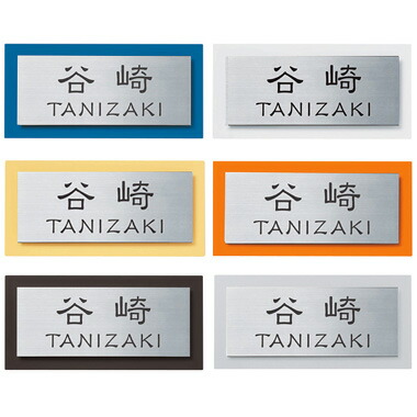 【送料無料】　 スタイリッシュカラー表札（EサインYデザイン5） 　※※ シンプル ステンレス 表札 サイン エクスタイル　表札 ※※